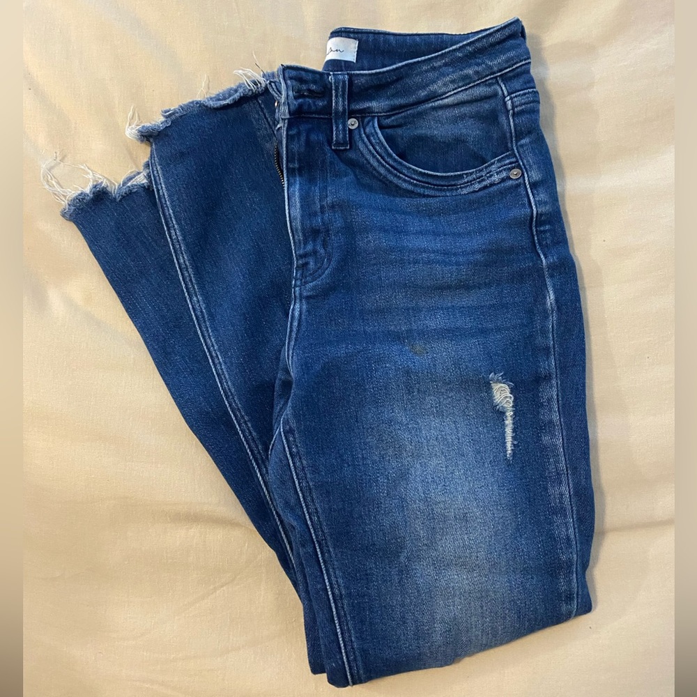 KANCAN EVANGELINE HIGH RISE ANKLE SKINNY JEANS